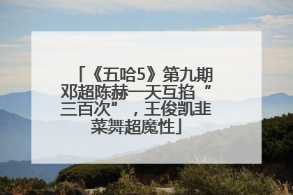 《五哈5》第九期邓超陈赫一天互掐“三百次”,王俊凯韭菜舞超魔性