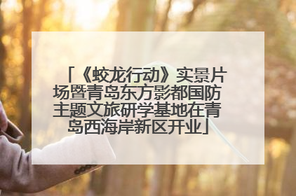 《蛟龙行动》实景片场暨青岛东方影都国防主题文旅研学基地在青岛西海岸新区开业