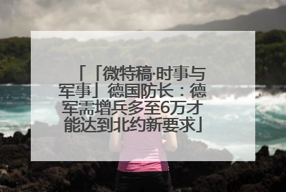 「微特稿·时事与军事」德国防长：德军需增兵多至6万才能达到北约新要求
