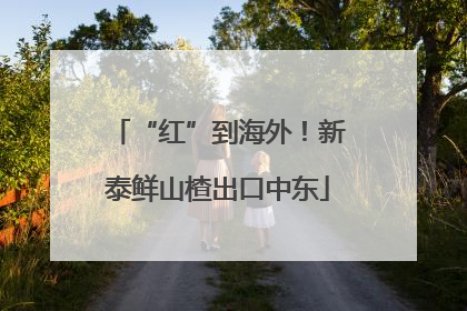 “红”到海外！新泰鲜山楂出口中东