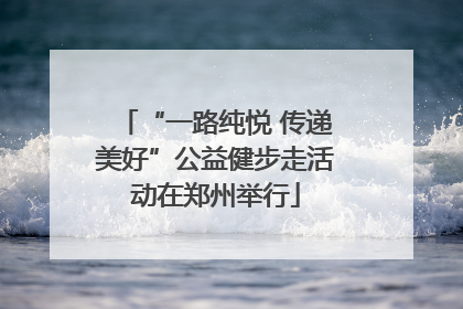 “一路纯悦 传递美好”公益健步走活动在郑州举行