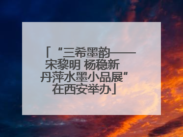 “三希墨韵——宋黎明 杨稳新 丹萍水墨小品展”在西安举办