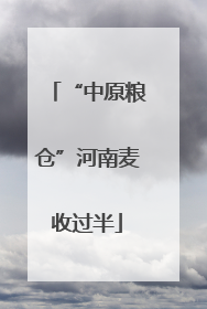 “中原粮仓”河南麦收过半
