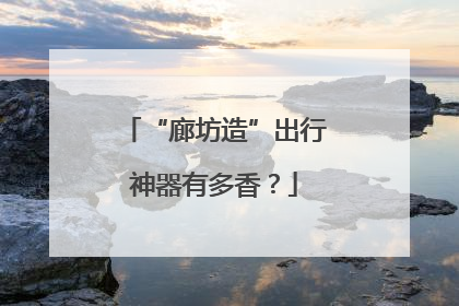 “廊坊造”出行神器有多香？