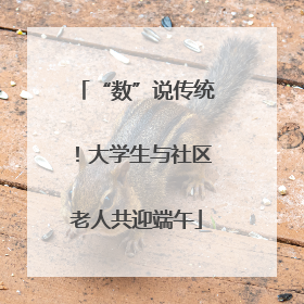 “数”说传统！大学生与社区老人共迎端午