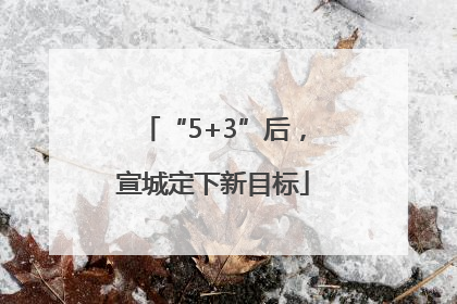 “5+3”后，宣城定下新目标