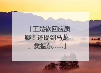 王楚钦回应质疑！还提到马龙、樊振东……