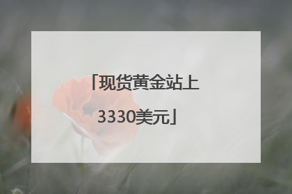现货黄金站上3330美元
