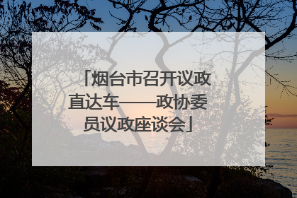 烟台市召开议政直达车——政协委员议政座谈会