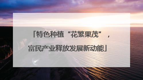 特色种植“花繁果茂”，富民产业释放发展新动能