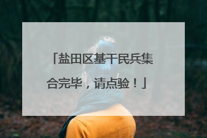 盐田区基干民兵集合完毕,请点验!