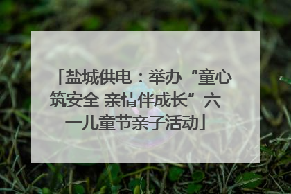 盐城供电：举办“童心筑安全 亲情伴成长”六一儿童节亲子活动