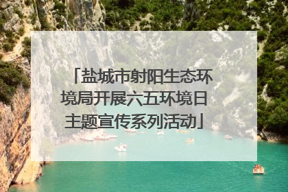 盐城市射阳生态环境局开展六五环境日主题宣传系列活动