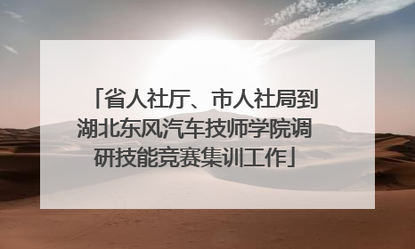 省人社厅、市人社局到湖北东风汽车技师学院调研技能竞赛集训工作