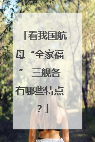 看我国航母“全家福” 三舰各有哪些特点？