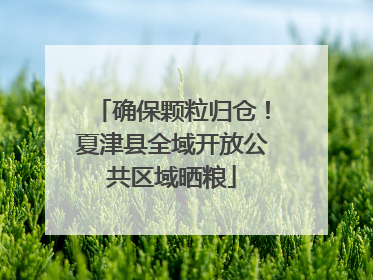 确保颗粒归仓！夏津县全域开放公共区域晒粮