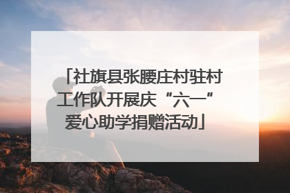 社旗县张腰庄村驻村工作队开展庆“六一”爱心助学捐赠活动