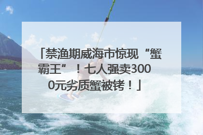 禁渔期威海市惊现“蟹霸王”！七人强卖3000元劣质蟹被铐！