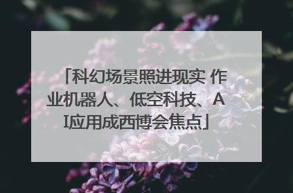 科幻场景照进现实 作业机器人、低空科技、AI应用成西博会焦点