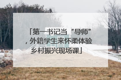 第一书记当“导师”，外籍学生来怀柔体验乡村振兴现场课