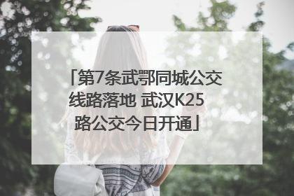 第7条武鄂同城公交线路落地 武汉K25路公交今日开通