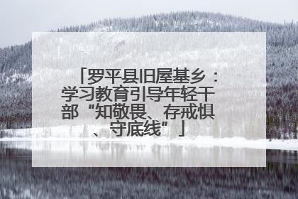 罗平县旧屋基乡：学习教育引导年轻干部“知敬畏、存戒惧、守底线”