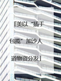 美以“插手包揽”加沙人道物资分发