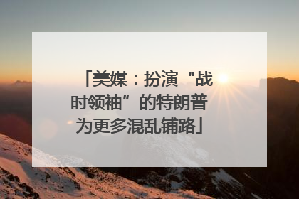 美媒：扮演“战时领袖”的特朗普为更多混乱铺路