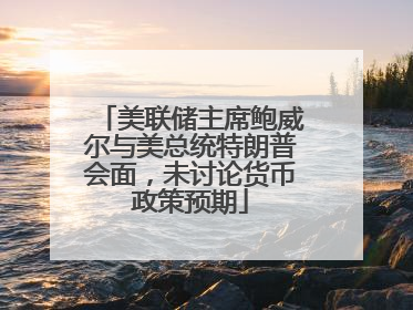 美联储主席鲍威尔与美总统特朗普会面，未讨论货币政策预期