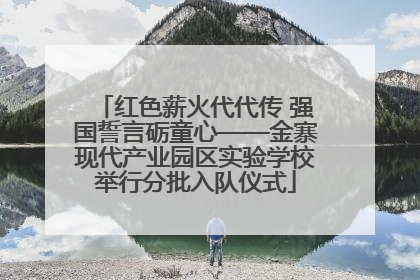 红色薪火代代传 强国誓言砺童心——金寨现代产业园区实验学校举行分批入队仪式