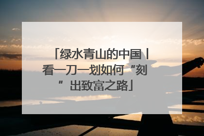 绿水青山的中国丨看一刀一划如何“刻”出致富之路