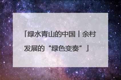 绿水青山的中国丨余村发展的“绿色变奏”
