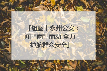 组图丨永州公安：闻“雨”而动 全力护航群众安全