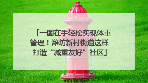 一图在手轻松实现体重管理！潍坊新村街道这样打造“减重友好”社区