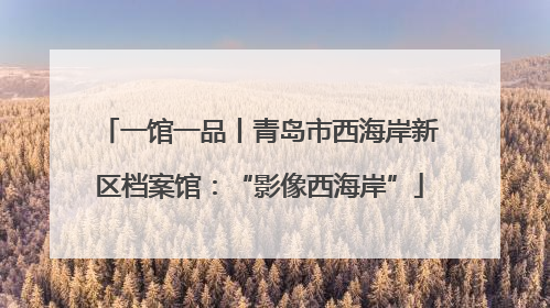 一馆一品丨青岛市西海岸新区档案馆：“影像西海岸”
