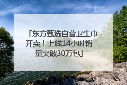 东方甄选自营卫生巾开卖！上线14小时销量突破30万包