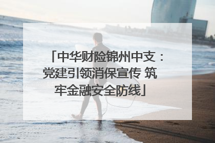 中华财险锦州中支：党建引领消保宣传 筑牢金融安全防线