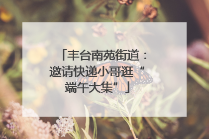 丰台南苑街道：邀请快递小哥逛“端午大集”
