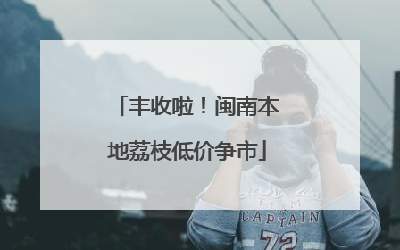丰收啦！闽南本地荔枝低价争市