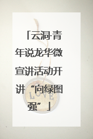 云洞·青年说龙华微宣讲活动开讲“向绿图强”