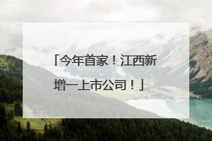 今年首家！江西新增一上市公司！