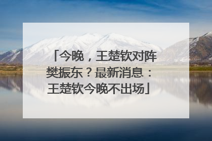 今晚，王楚钦对阵樊振东？最新消息：王楚钦今晚不出场