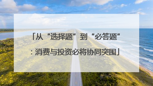 从“选择题”到“必答题”：消费与投资必将协同突围