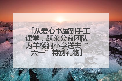 从爱心书屋到手工课堂，跃莱公益团队为羊楼洞小学送去“六一”特别礼物