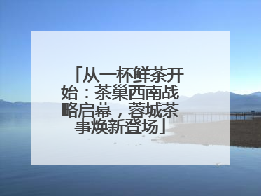 从一杯鲜茶开始：茶巢西南战略启幕，蓉城茶事焕新登场