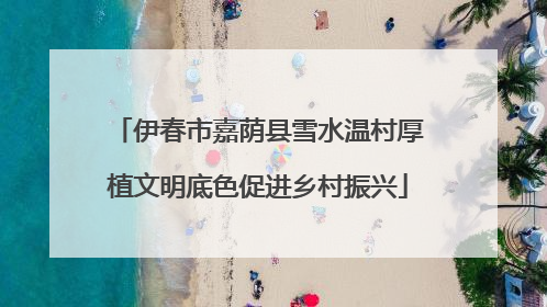 伊春市嘉荫县雪水温村厚植文明底色促进乡村振兴