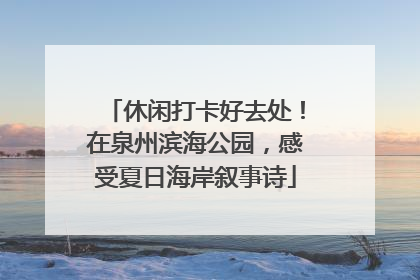 休闲打卡好去处！在泉州滨海公园，感受夏日海岸叙事诗