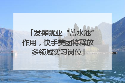 发挥就业“蓄水池”作用，快手美团将释放多领域实习岗位