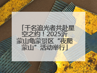 千名追光者共赴星空之约！2025沂蒙山龟蒙景区“夜爬蒙山”活动举行
