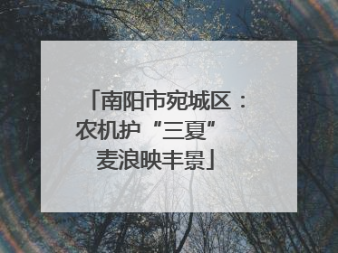 南阳市宛城区：农机护“三夏” 麦浪映丰景